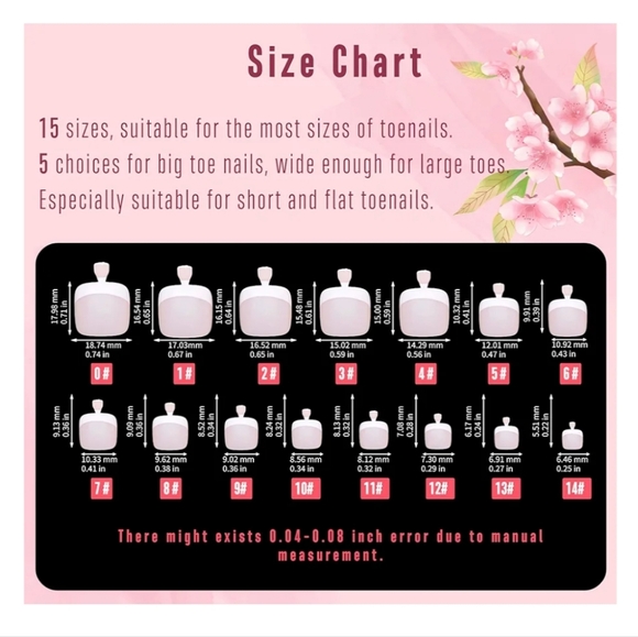 Bundle - French Pedicure Press On Toe Nails,  and 10pc Mani Pedi - Picture 11 of 16